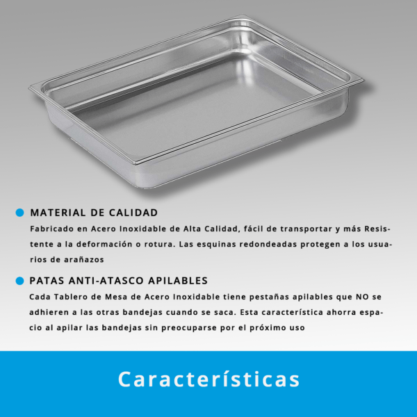 Cubeta Acero Inoxidable GN Gastronorm 2/1 (60 mm) - Imagen 4
