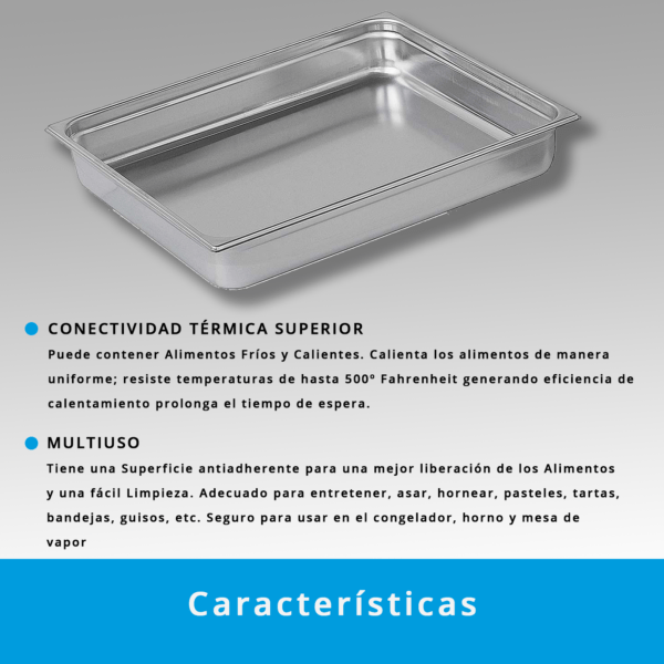 Cubeta Acero Inoxidable GN Gastronorm 2/1 (200 mm) - Imagen 4
