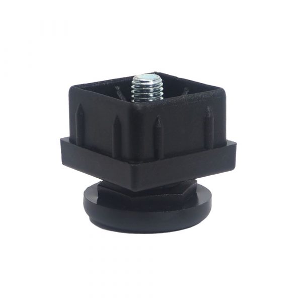 Pata Regulable para Tubo (40x40mm) en Poliamida Negra - Imagen 2