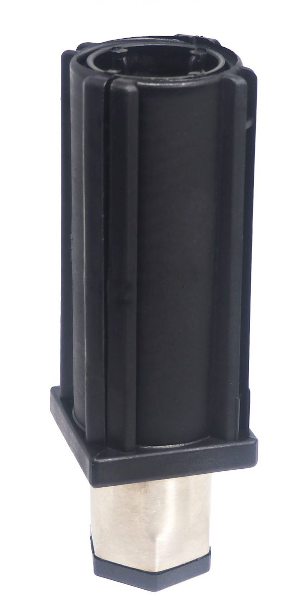 Pata Regulable (40x40mm) Poliamida con parte Móvil hexagonal en Acero Inox | Elevación máxima 100mm