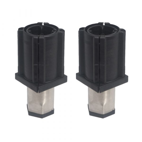 Pack 2 x Patas Regulables ( 40x40mm ) en Poliamida con parte Móvil hexagonal en Acero Inoxidable