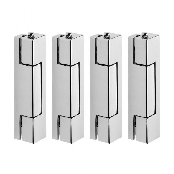 Pack 4 x Bisagras en Zamak Vertical para Puerta de 96mm con acabado Cromado
